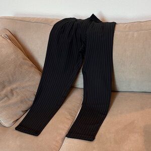 Dress Forum Charcoal Pinstripe Straight Leg Pants